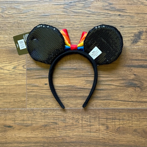 Disney Mickey Minnie Mouse Ears Pride Collection Headband Unisex One Size NWT - Picture 5 of 8